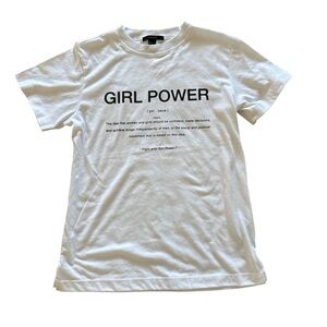 Forever 21 White 'Girl Power' Graphic Tee